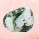 Tree agate on a pinkish background