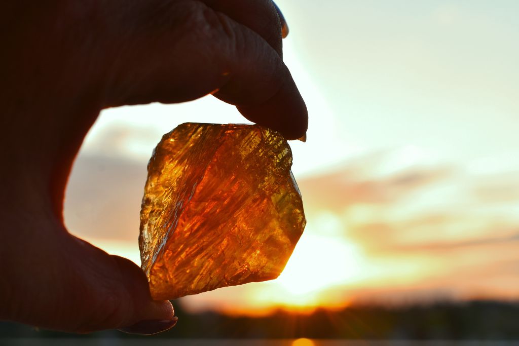 Yellow on sale crystal stone