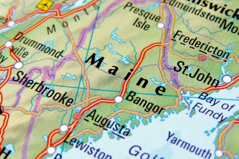 Maine Location Rockhounding Map