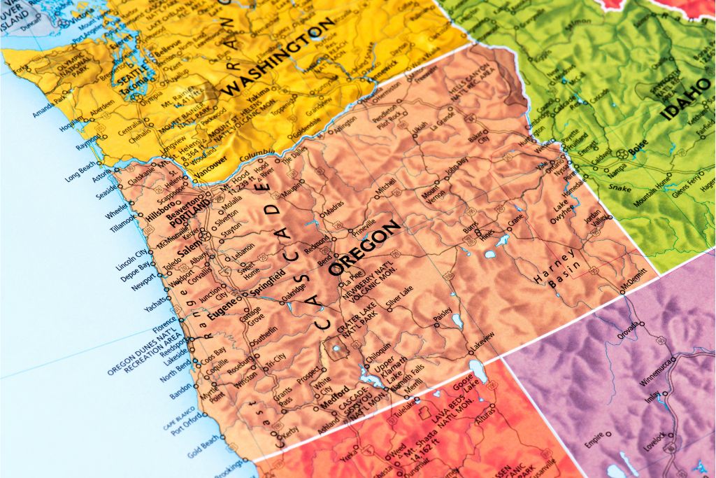 Map of Oregon