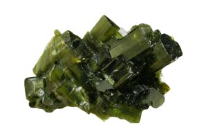 Vesuvianite on a White background