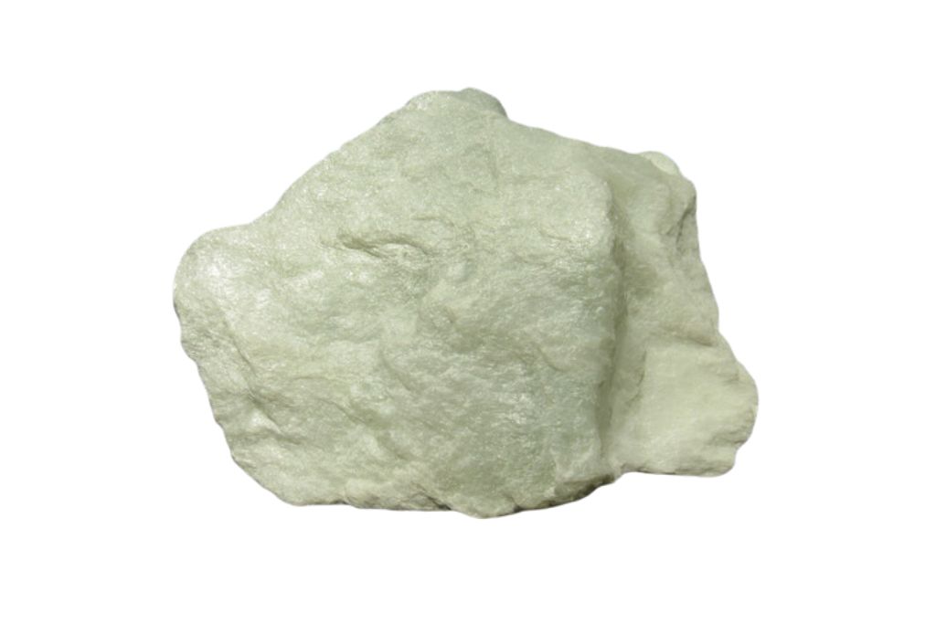 Talc on a white background