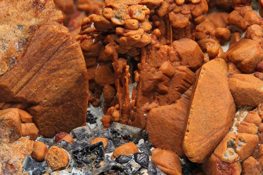 Orange Chondrodite with Dolomite